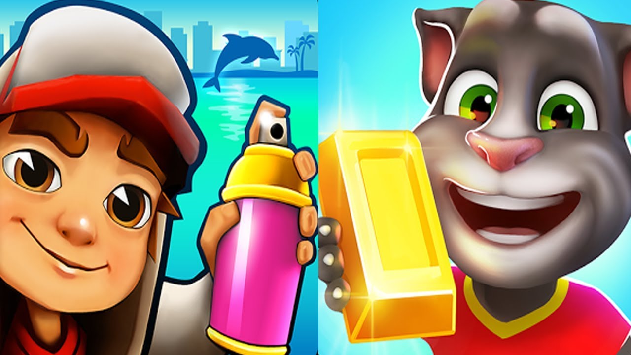 Subway Surfers Miami VS Talking Tom Gold Run Android iPad iOS Gameplay