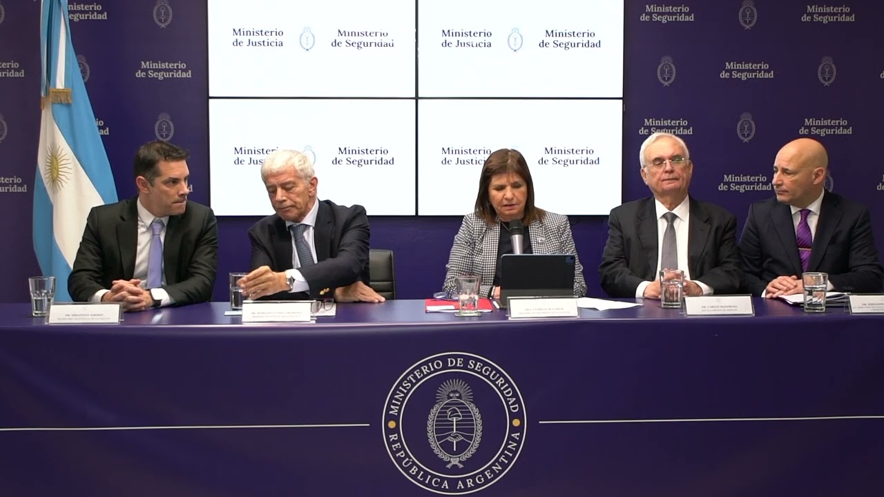 Baja de imputabilidad a los 13 años: Conferencia de prensa de ministros Bullrich y Cúneo Libarona