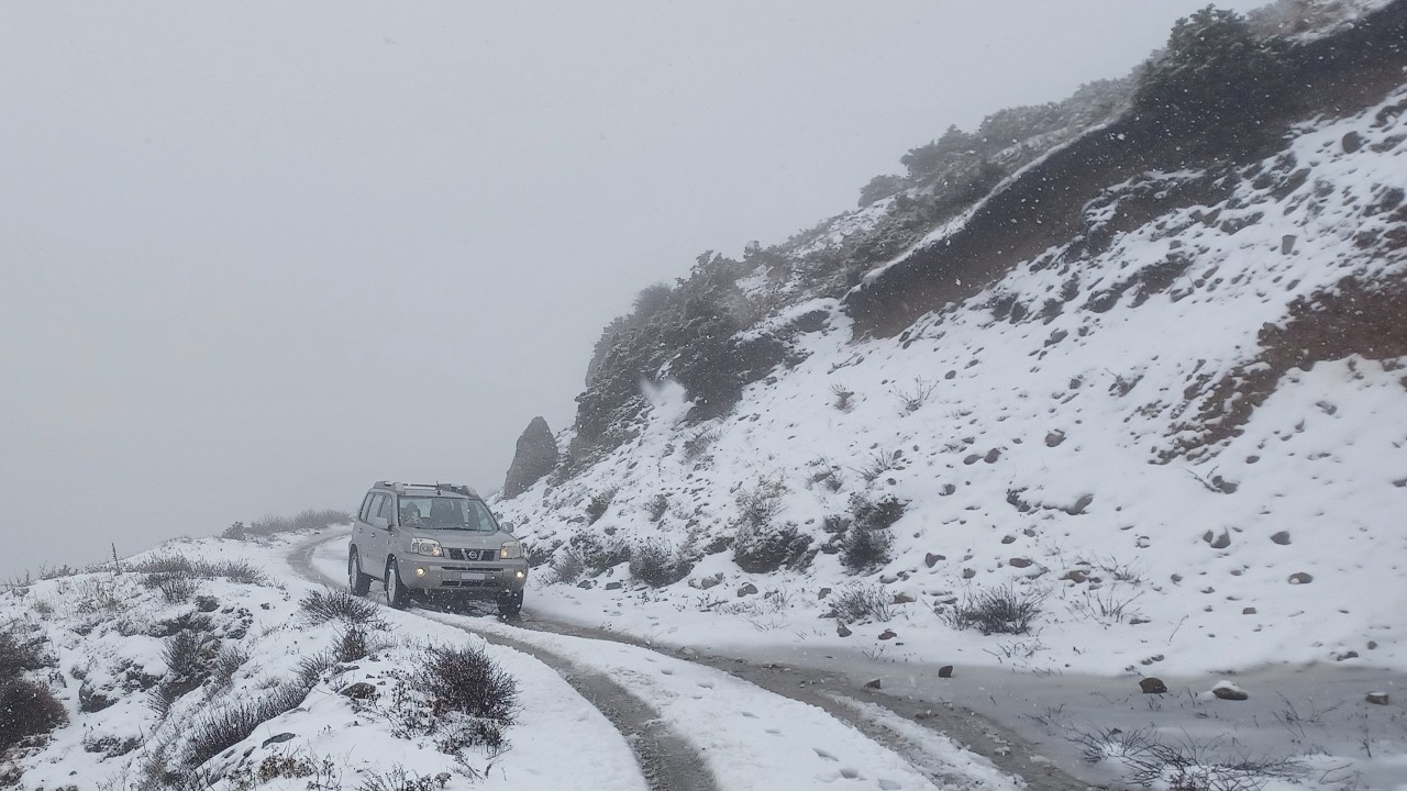 Winter in Mount Dirfis' Shelter
