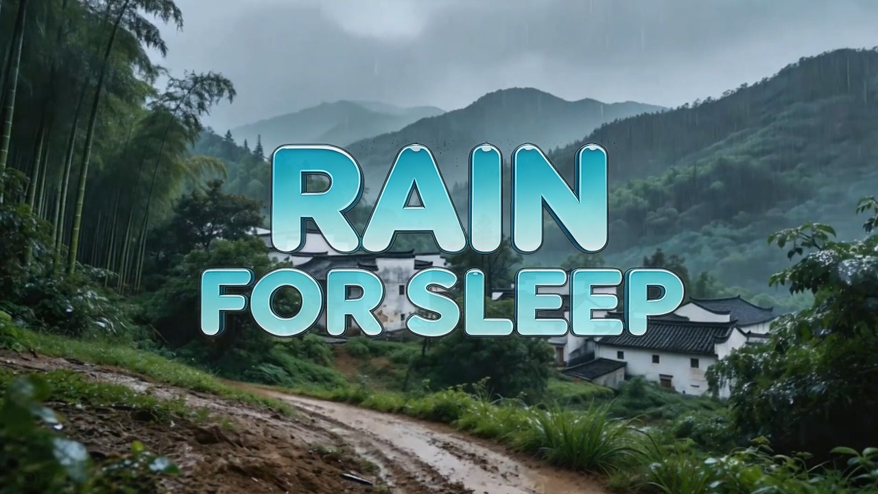 Countryside Rain for Sleep 🌧 Gentle Rain Sounds in a Quiet Village, Calm White Noise (1 Hour)