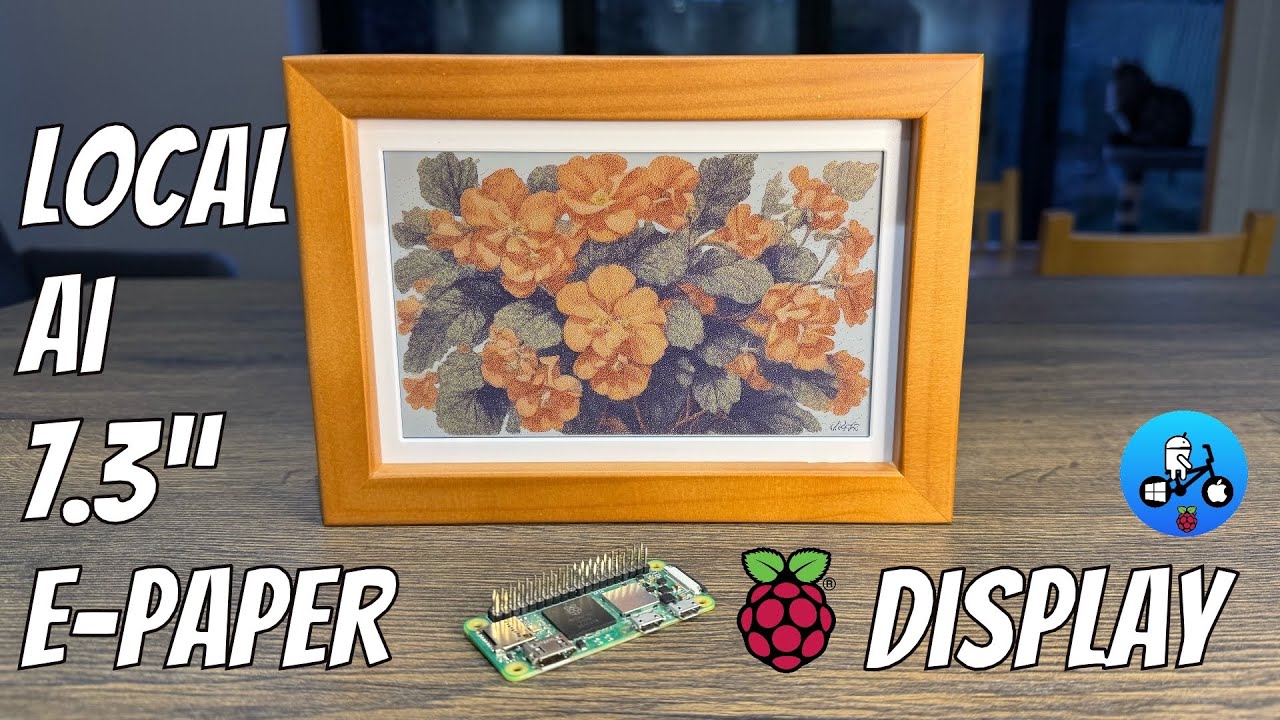 Полноцветный электронный дисплей на базе Pi Zero мощностью 2 Вт с локальной генерацией изображени...