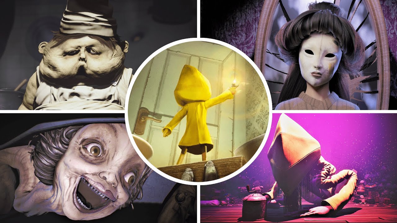 LITTLE NIGHTMARES 1 & 2 ALL BOSSES BUT WITH SIX