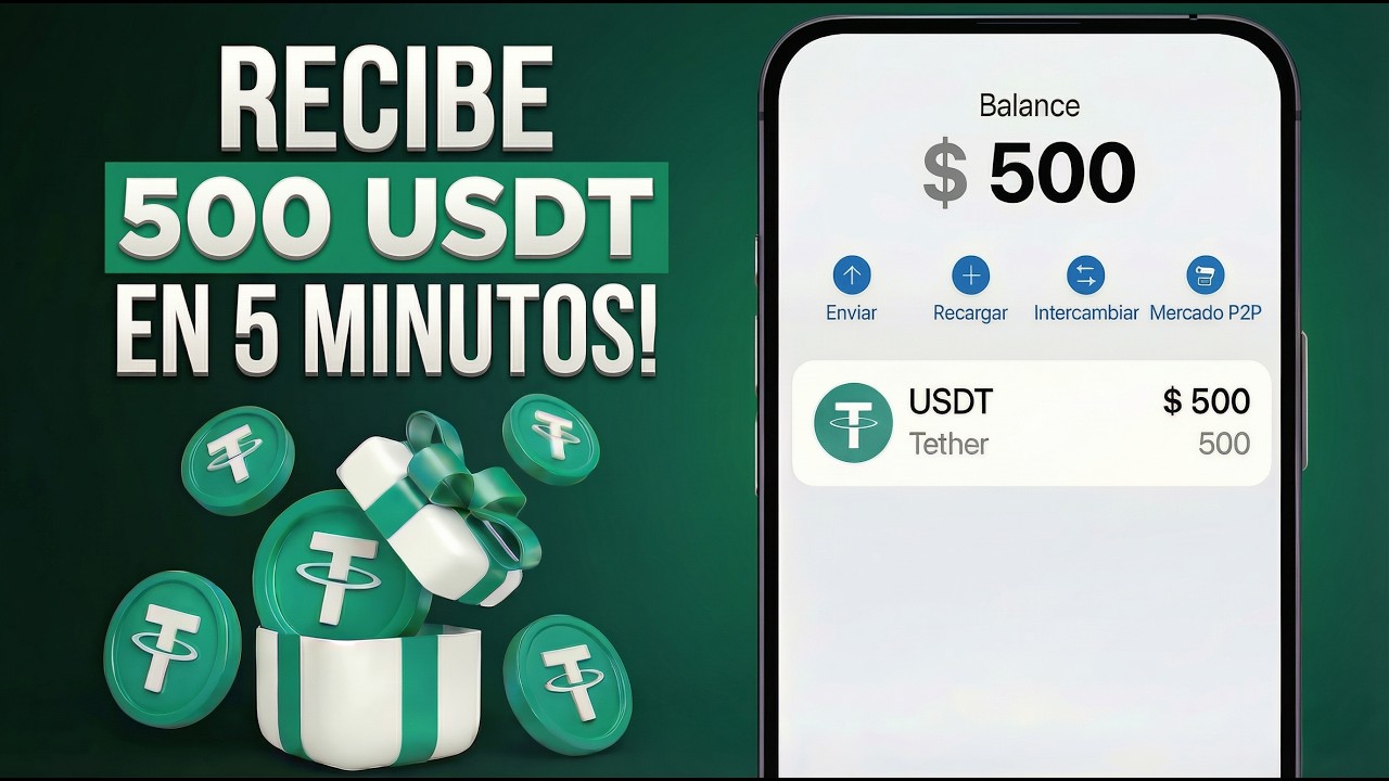 C&oacute;mo Conseguir 500 USDT GRATIS y Retirar DINERO AL INSTANTE sin Inversi&oacute;n!