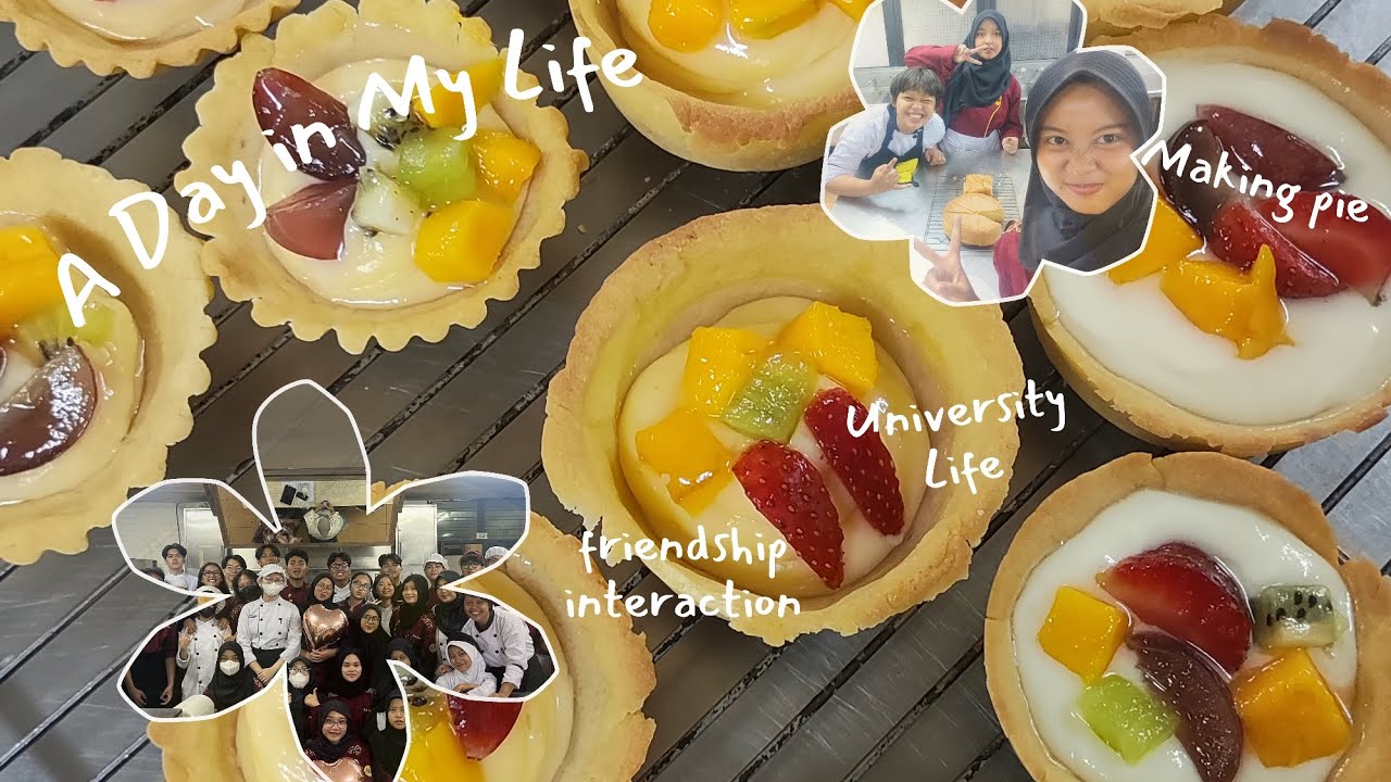 A Day in My Life | Culinary Student Campus Life + Fruit Tartlet Practice🍓🍇🥭🥝