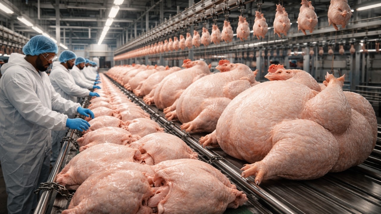 Inside factory, crispiest fried chicken drumsticks in the world best in the world the full processHD