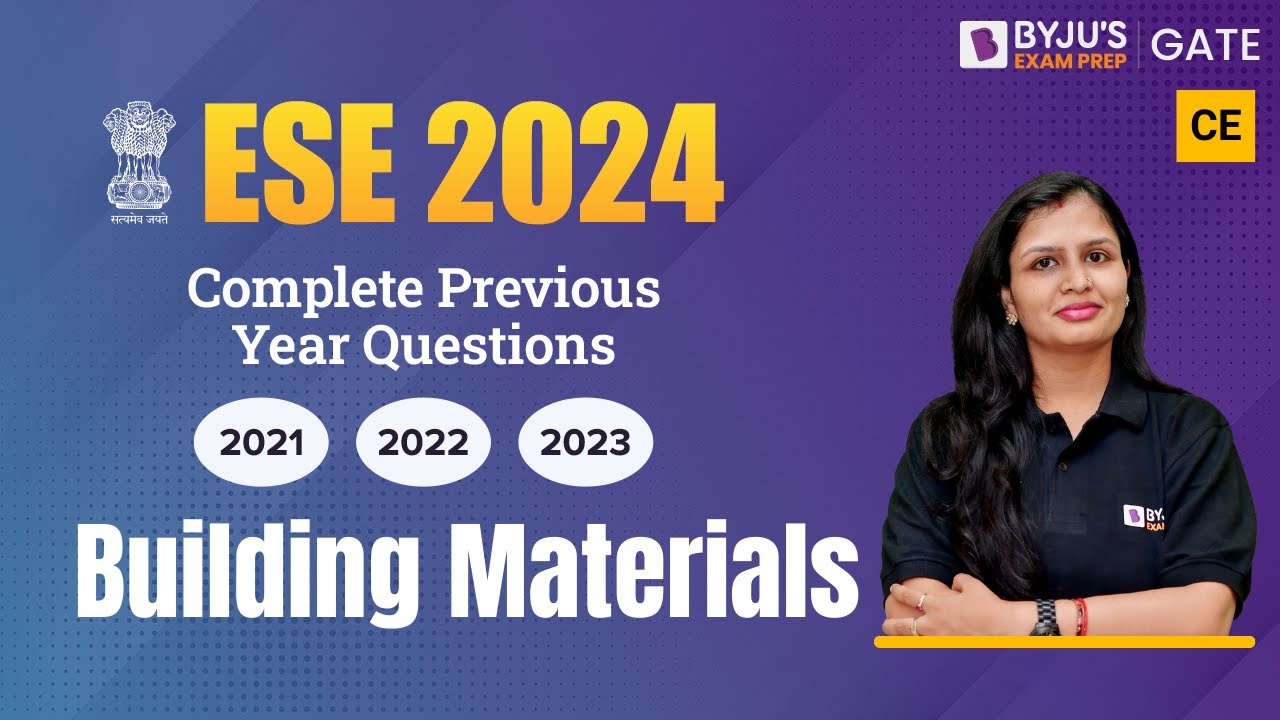 ESE 2024 | Civil Engineering | Building Materials Previous Year Questions | BYJU'S GATE