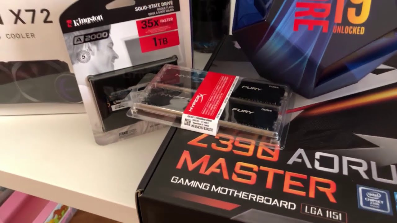 Building gaming PC - Unboxing of NZXT H710i  and Kraken X72, GIGABYTE Aorus Master