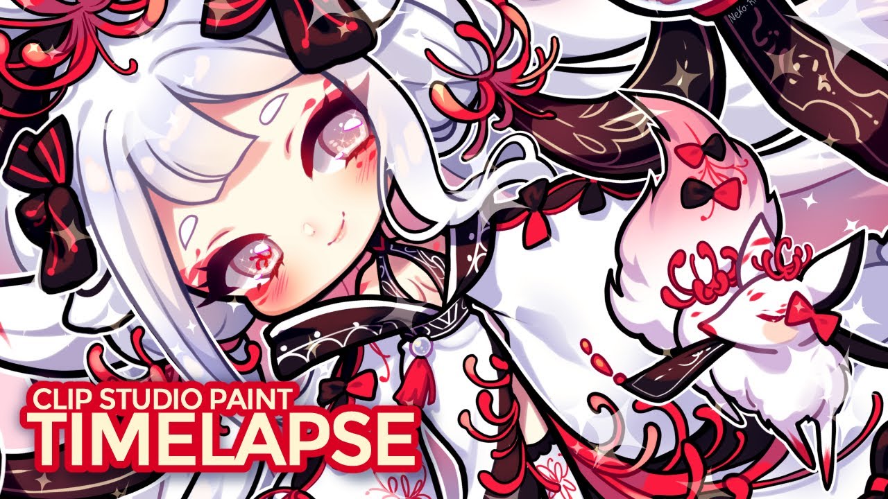 【Timelapse】As white as the snow (Clip Studio Paint)