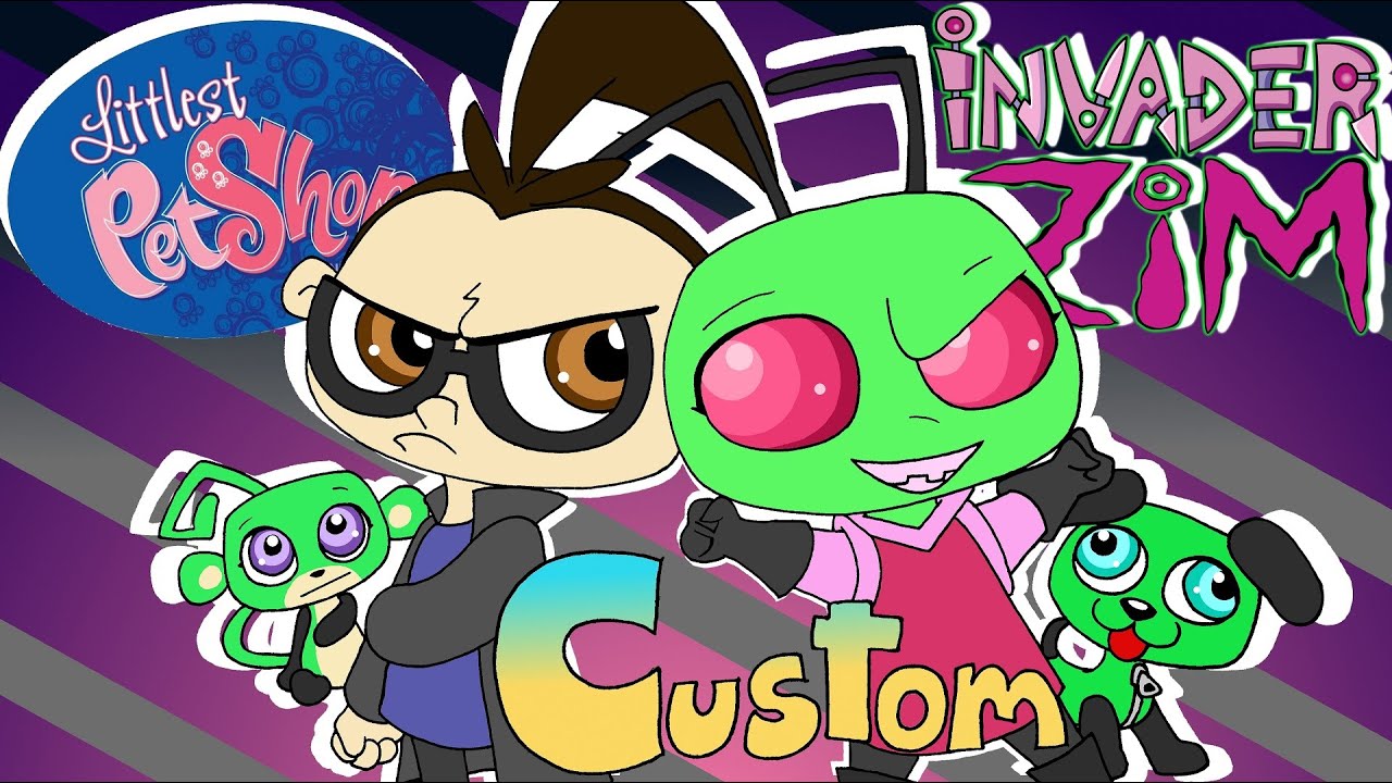 CUSTOM INVADER ZIM X Littlest Pet Shop Jumbo Toy Repaint Apoxie Sculpture Process IZ X LPS and Dib!