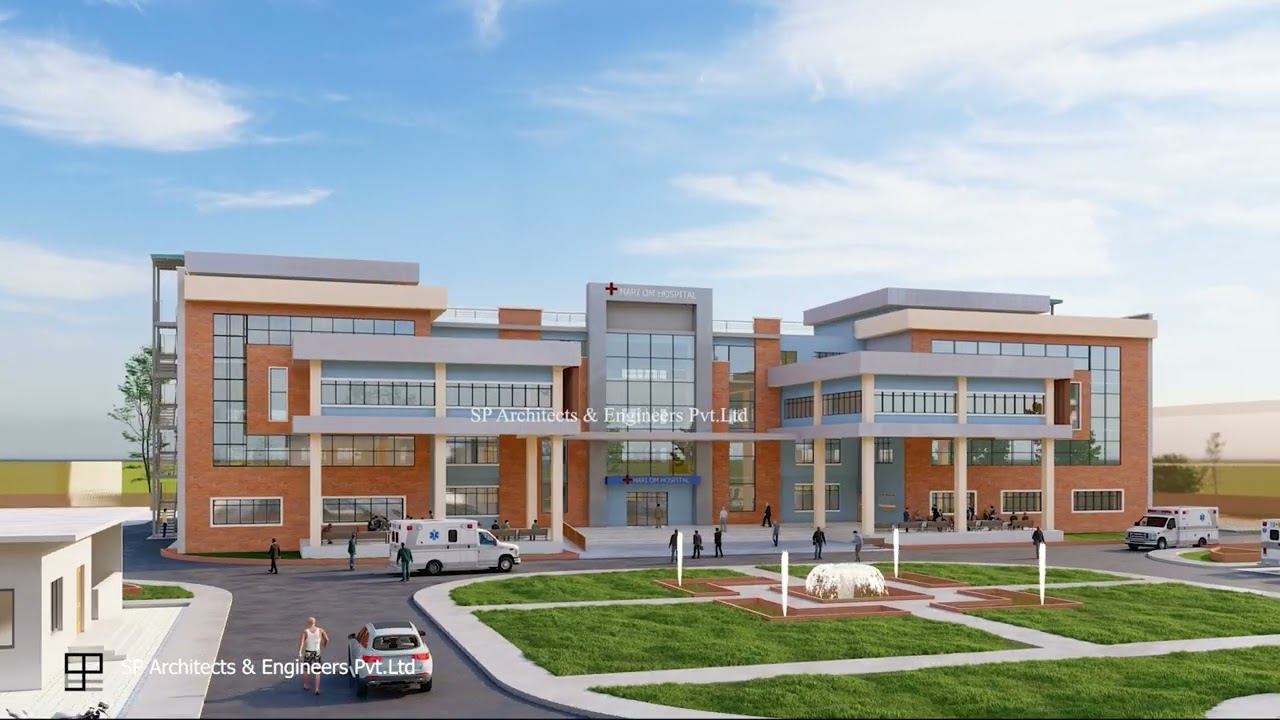 🏥 HARI OM HOSPITAL | 100 Bedded Modern Hospital Design Animation | 3D Walkthrough