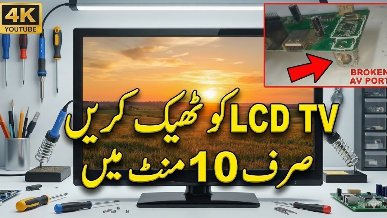 ​LCD TV Repairing - Broken AV/Cable Port Replacement at Home