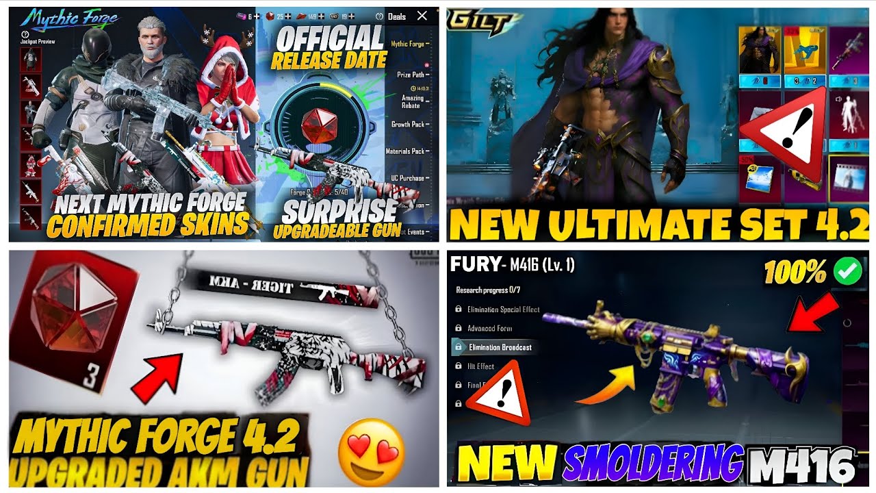 NEXT MYTHIC FORGE BGMI🥶| BGMI NEXT ULTIMATE SET😍| NEW M416 SKIN BGMI🔥| BGMI LEAKS | 4.2 UPDATE LEAKS
