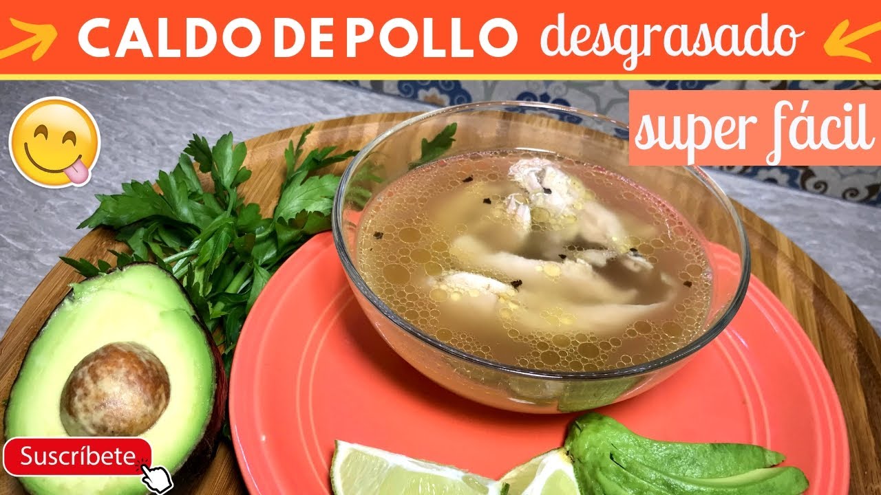 C&oacute;mo hacer Caldo o Consom&eacute; de Pollo SIN GRASA | Cocina de Addy
