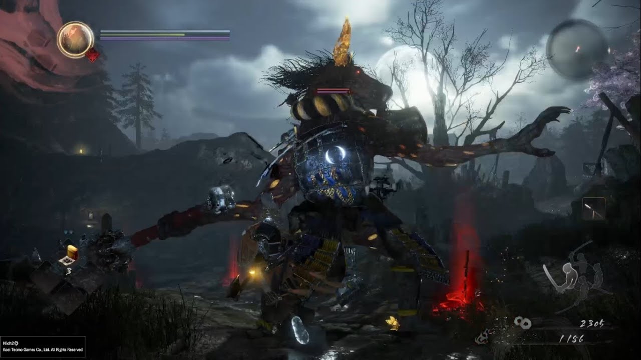 Nioh 2 - Gozuki Boss solo fight strategy - PS4 PRO