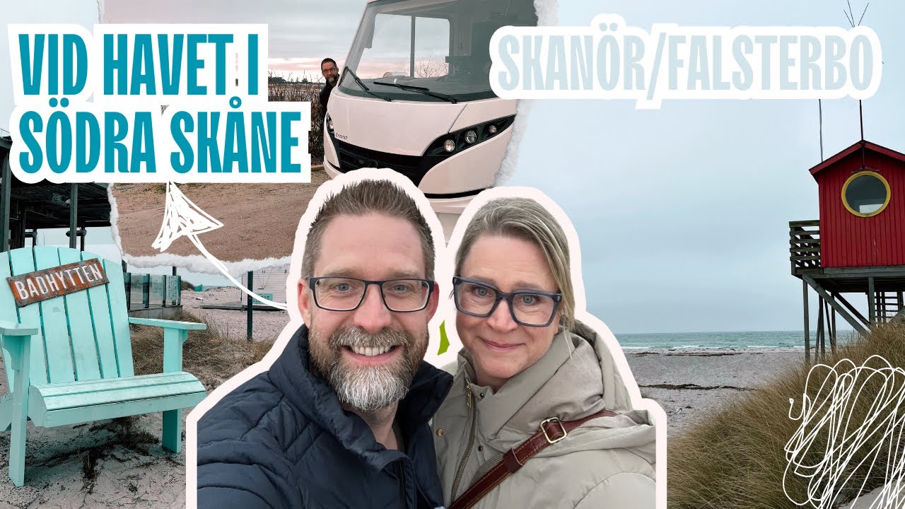 Med husbil vid havet. Skanör i lågsäsong