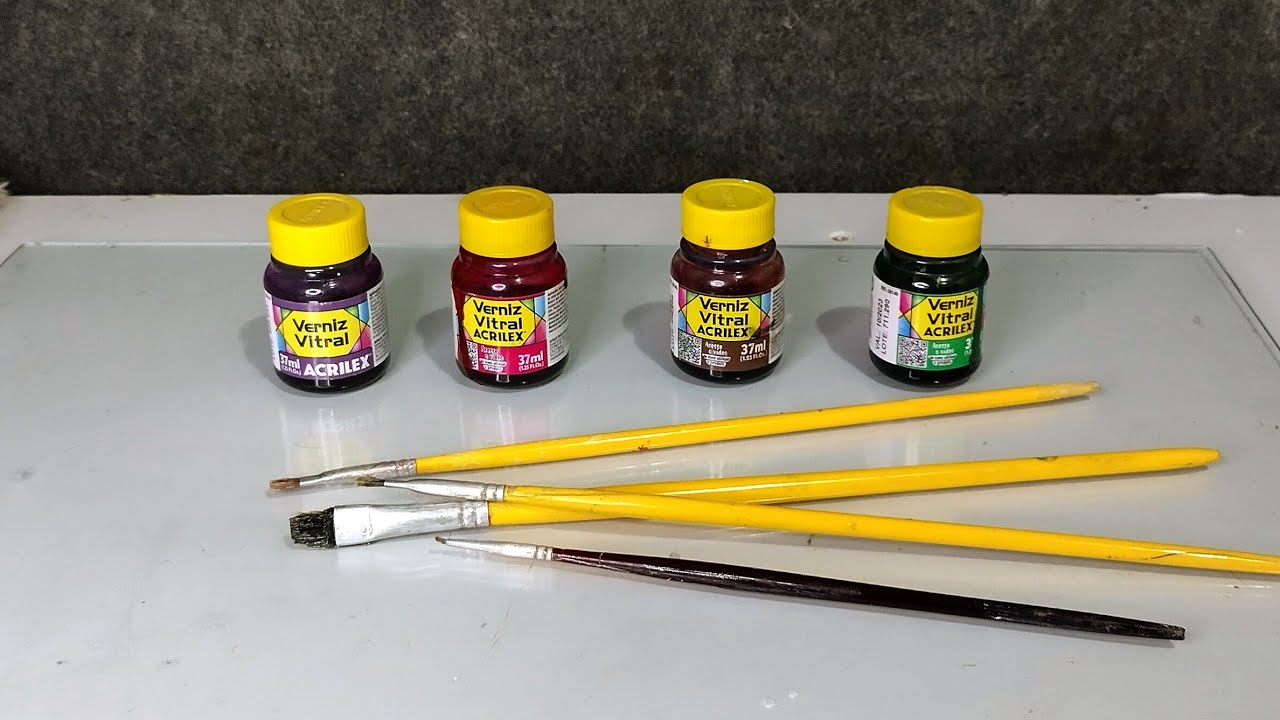 VERNIZ VITRAL como limpo meus pincéis ( Dica simples com óleo)