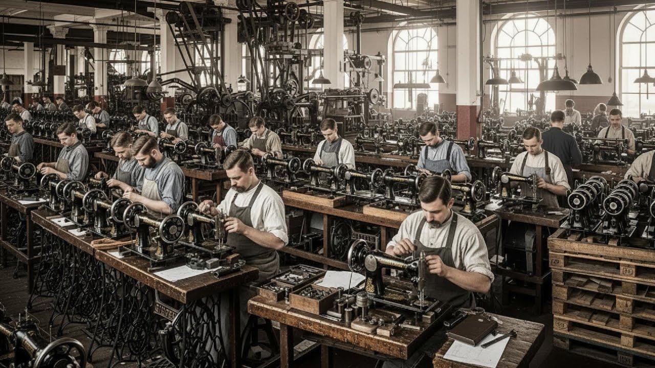 Inside the Singer Sewing Machine Factory (1890s): The Birth of a Machine That Shaped America