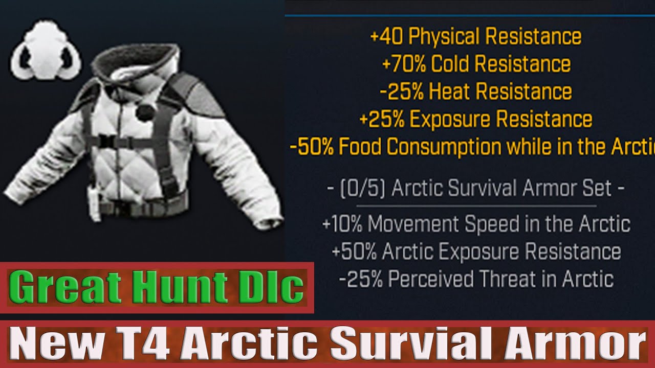 Icarus Great Hunt Dlc: How To Craft New T4 Arctic Survial Armor