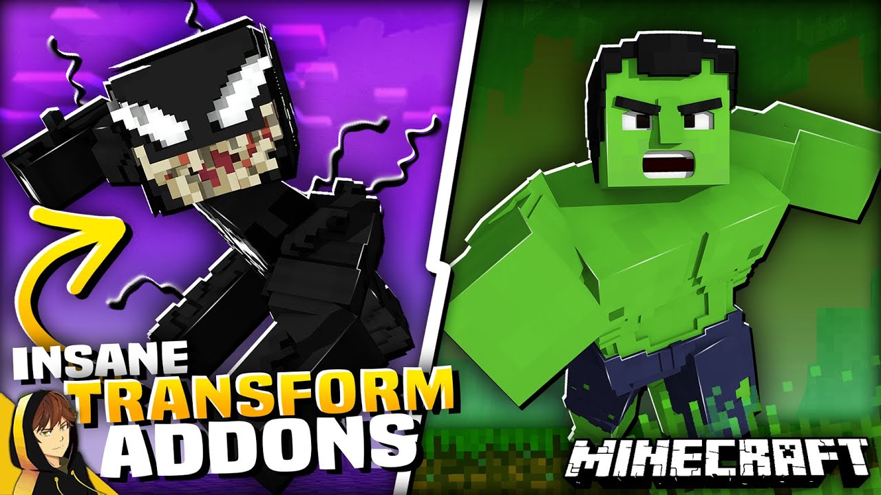 INSANE Venom & Hulk Transformation ADDON!?! | Minecraft BE [1.20]