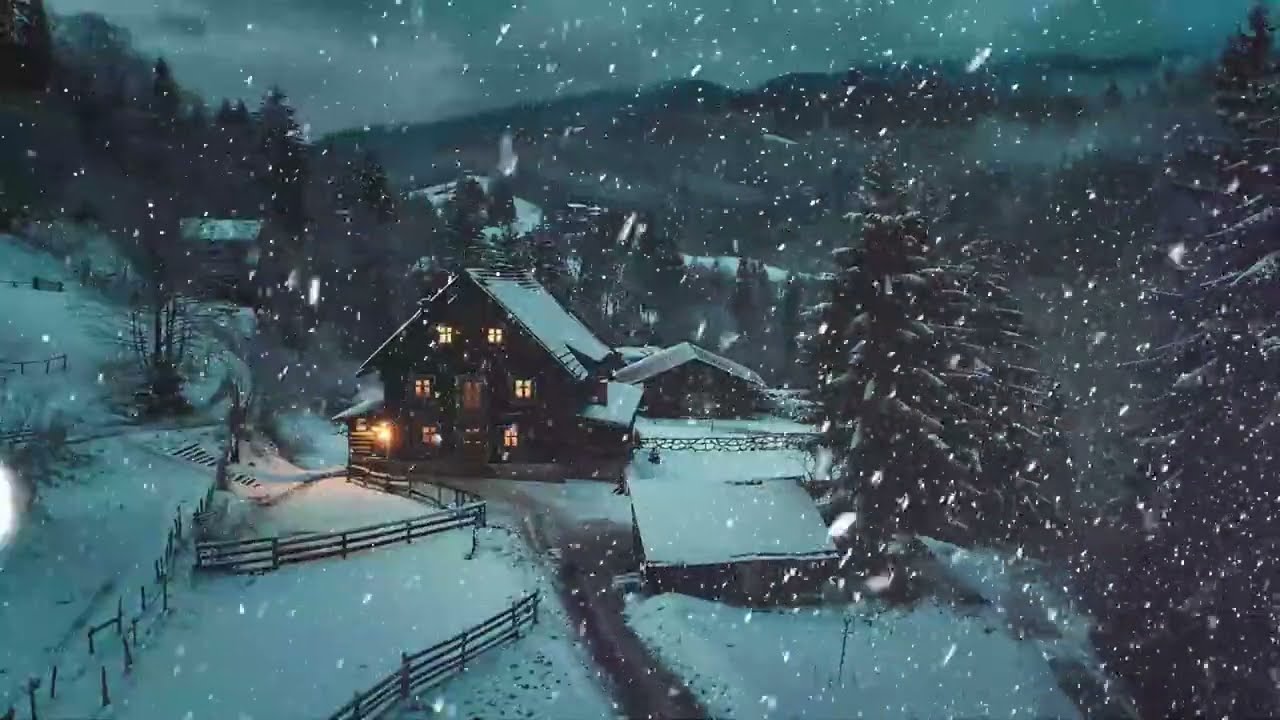 Blizzard Moon Over The Northern Valleys Frozen Winds Sing Through The Endless White Sky