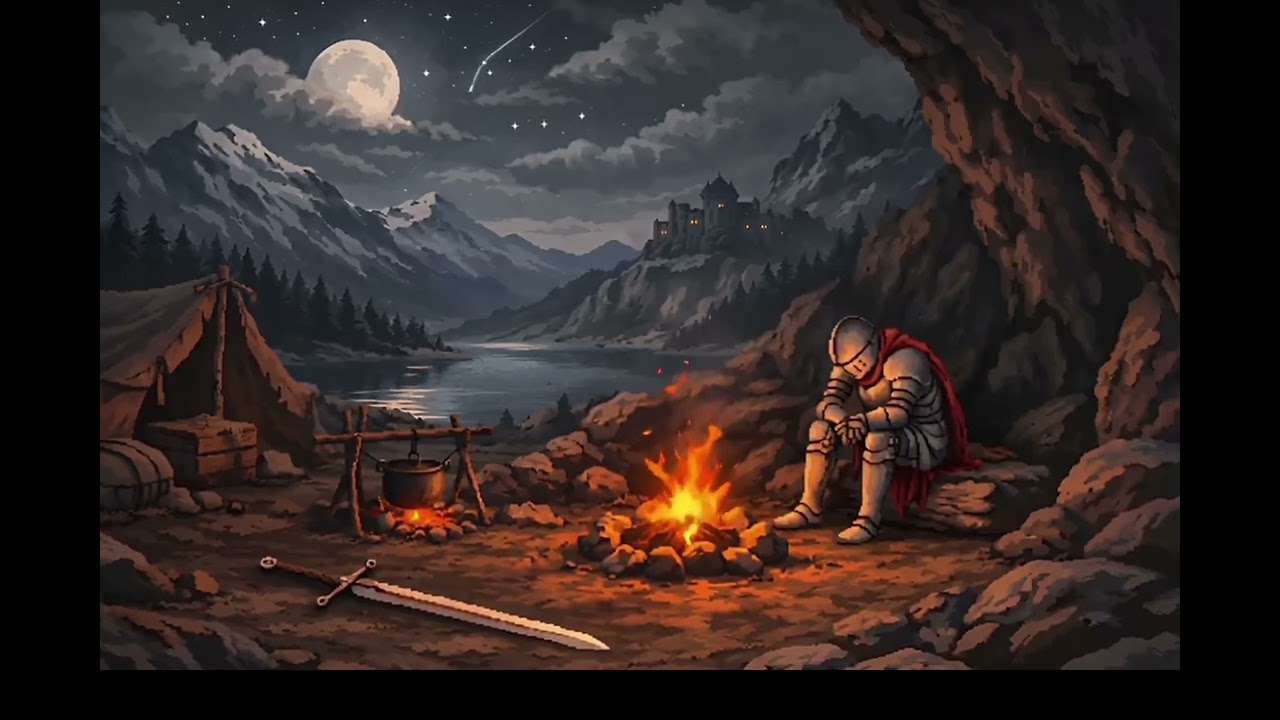 Medieval Lofi Campfire 🌙 Relaxing Beats for Study, Sleep & Focus