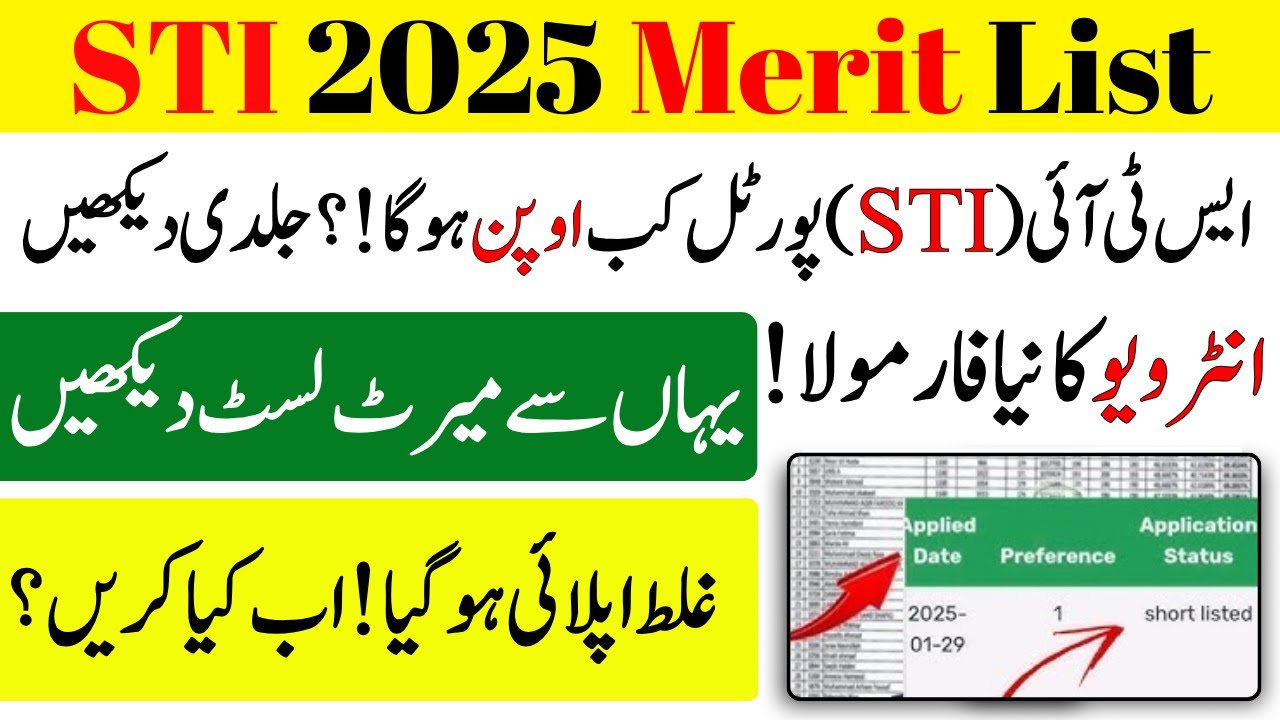STI Jobs 2025 Merit List Check Online | STI Portal Not Working Solution | STI Interview New Dates