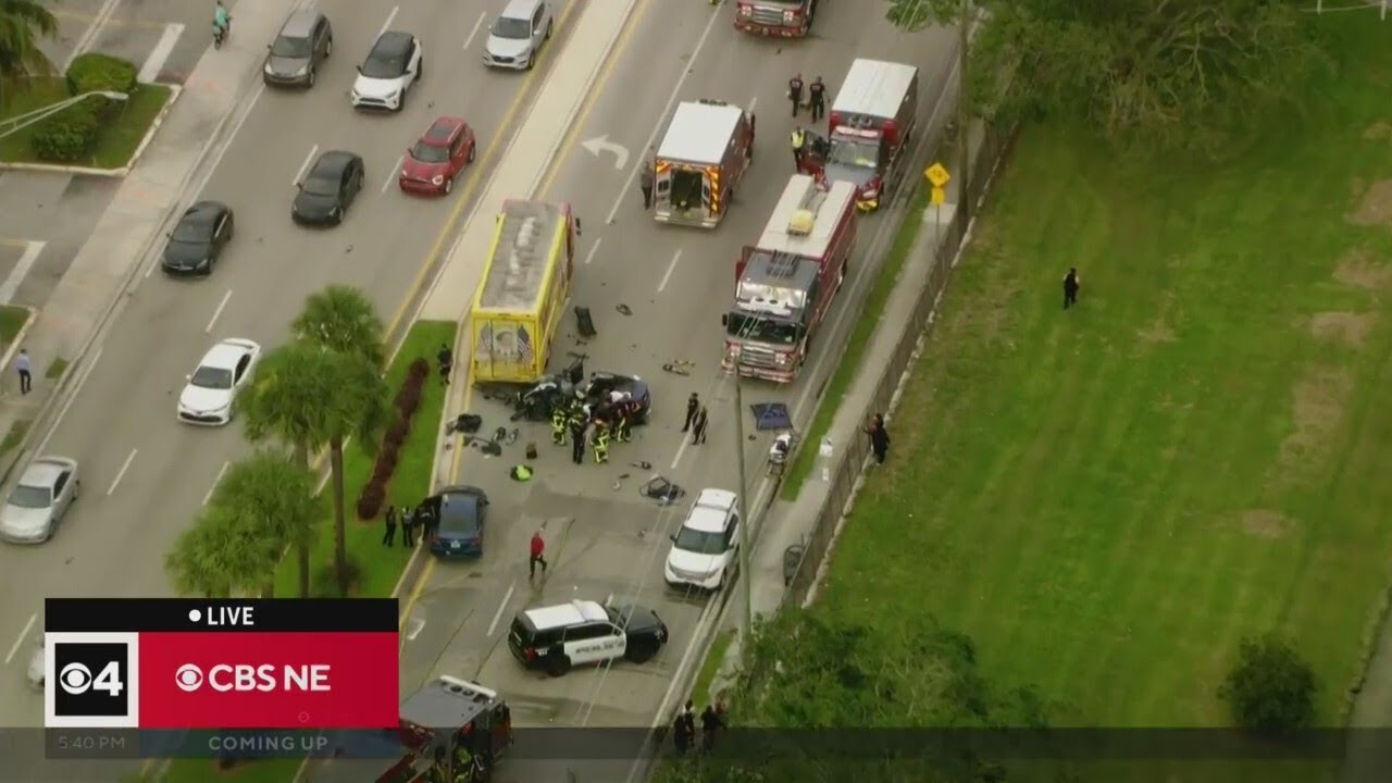 Violent crash in Hollywood shows car in pieces
