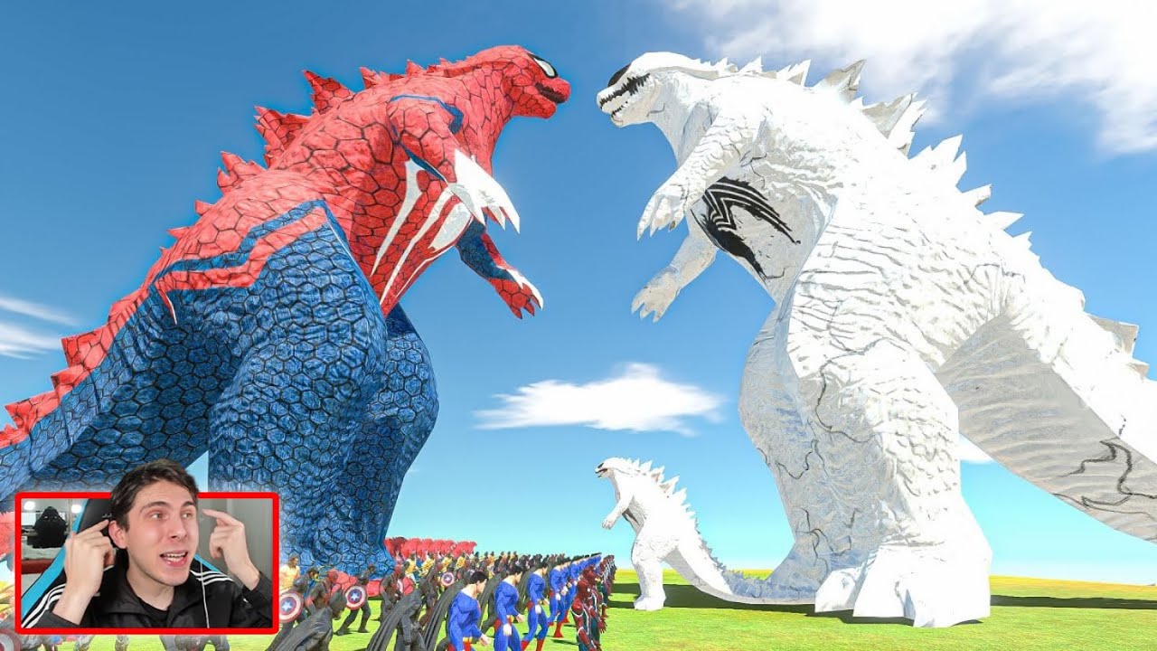 SPIDER GODZILLA VS ANTI VENOM GODZILLA RETO NIVEL DE BATALLA - REACCION KAIJU THEKALO