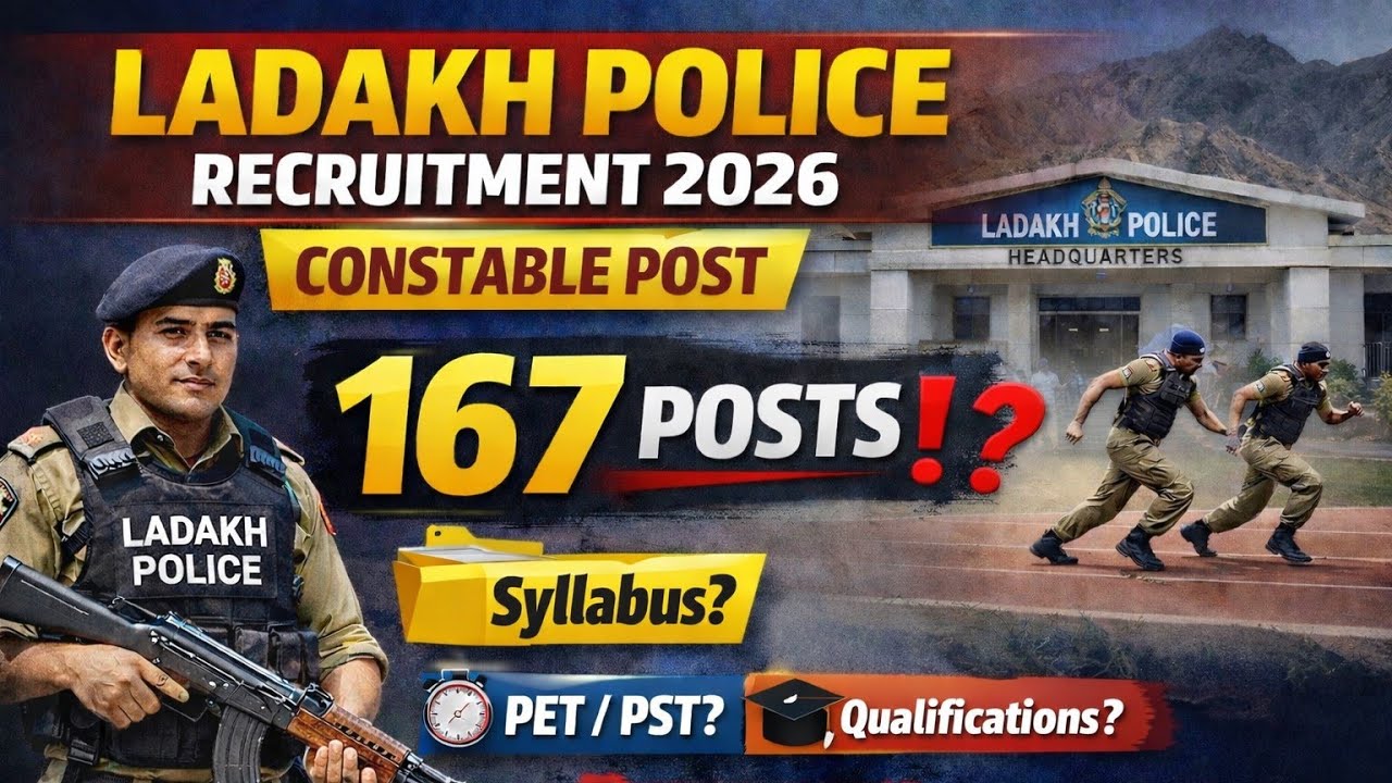 Ladakh Police Constable Recruitment 2026 || Syllabus || Age Limit || Detalis