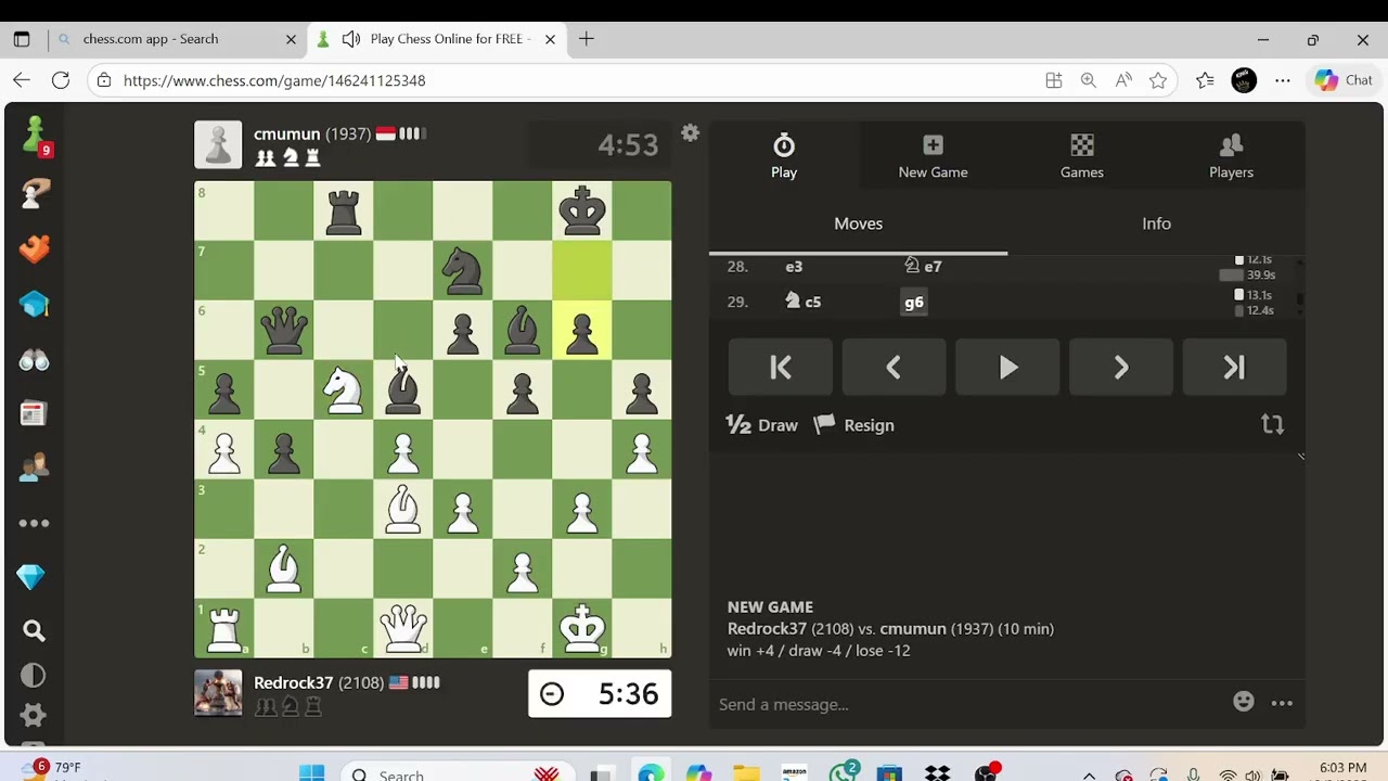 Partidas a 10 minutos en chess