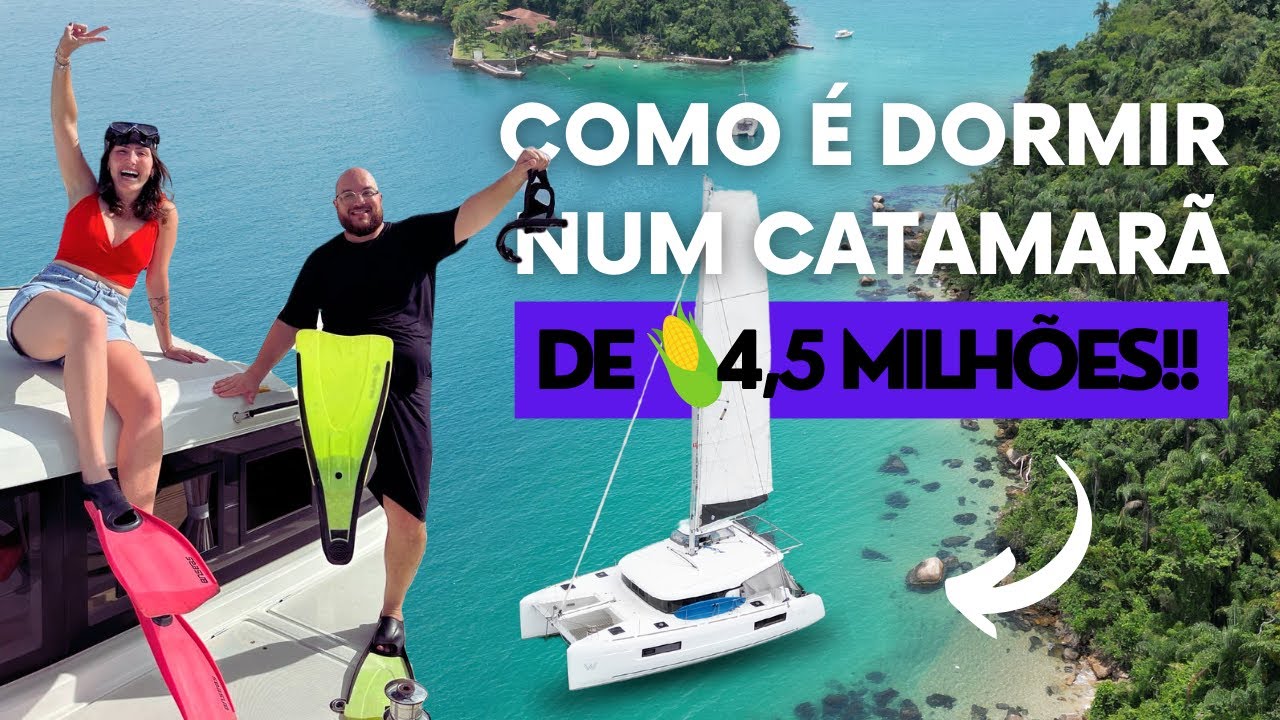 Alugamos um CATAMARÃ de 4,5 MILHÕES | De veleiro pela Baía de Paraty