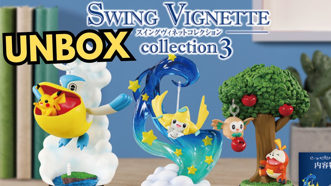 Unboxing Full Box of Re-ment Pokemon Swing Vignette 3 Review ポケモン
