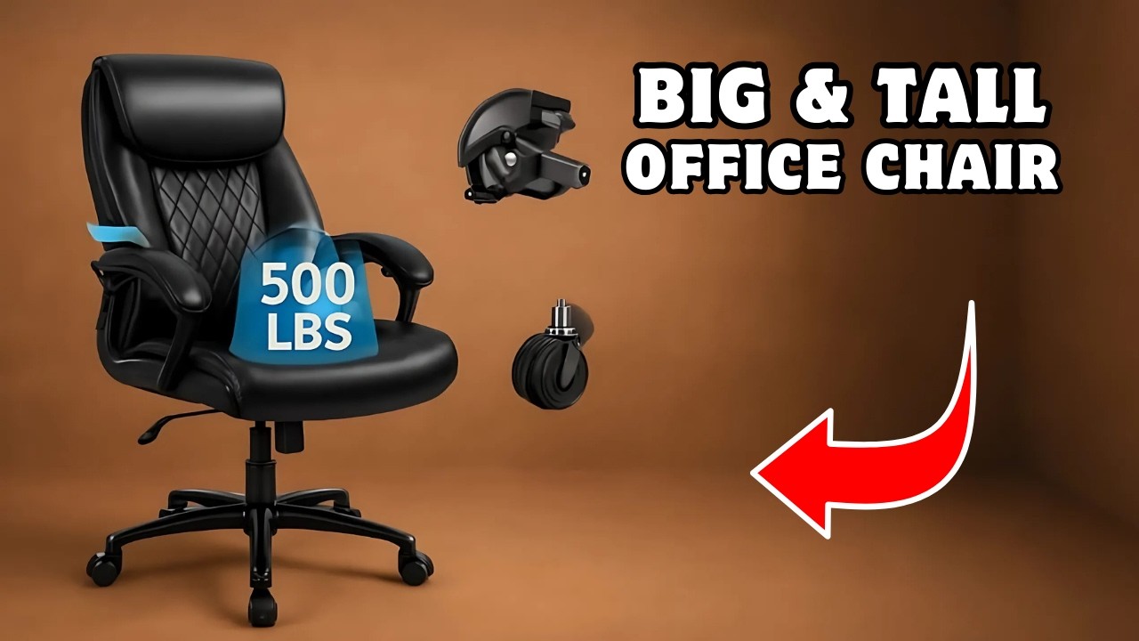 Big & Tall Office Chair Review | 500LBS Heavy Duty Executive Chair Unboxing & Setup