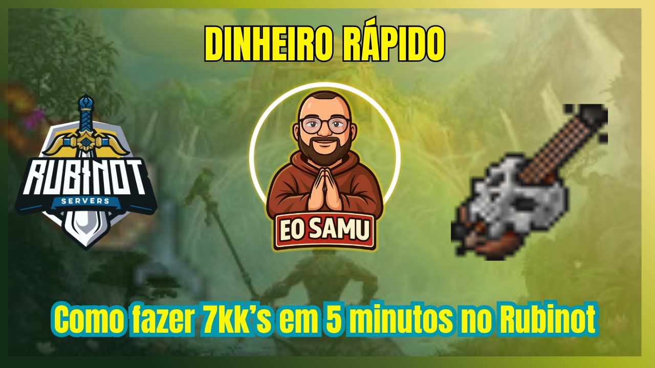 Como fazer 7kk em 5 minutos no Rubinot | Bone Fiddle Quest