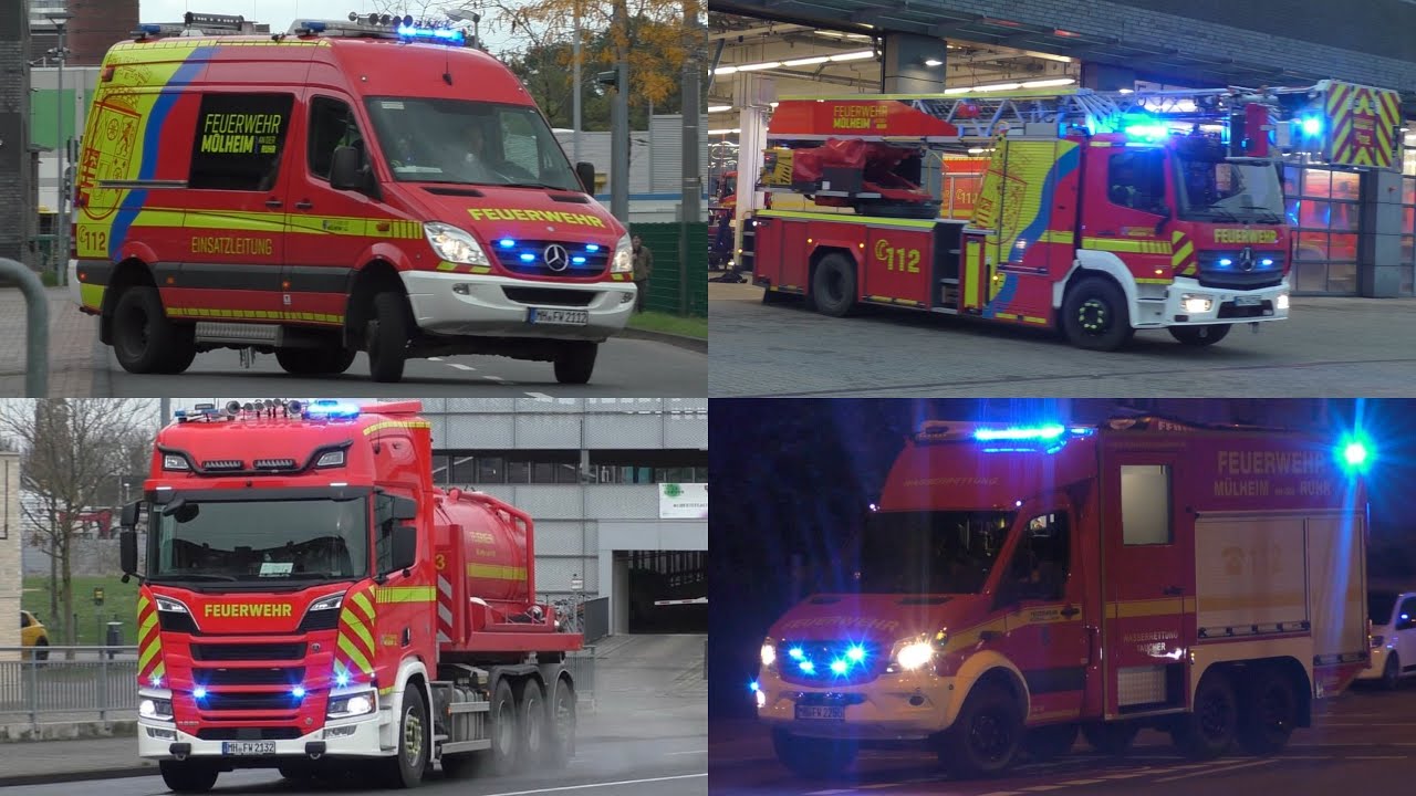 [NEUE DREHLEITER IM DIENST] WLF,GW-W und mehr Einsatzfahrten der Berufsfeuerwehr Mülheim🔥🚨🚒