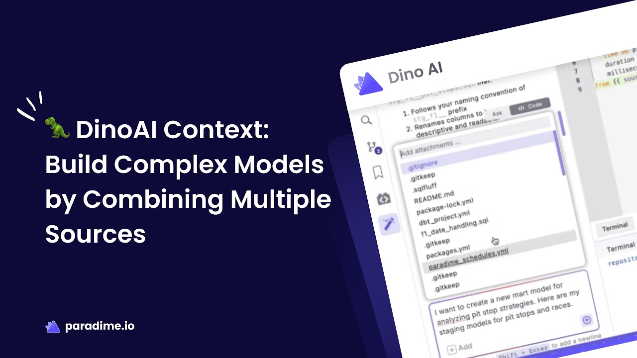 DinoAI Context: Build Complex Models by Combining Multiple Sources
