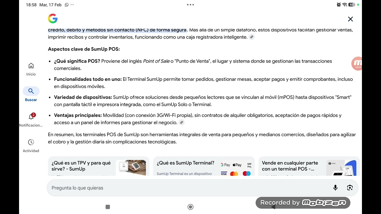 Sumup POS Terminal Es Un Datáfono Con Pantalla 