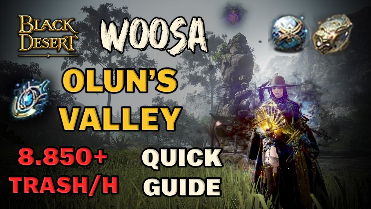 BDO | Best Party Spot - Olun's Valley Dehkia Lv.2 Guide & 1H Test | Woosa Succ | 8850 Trash Per H