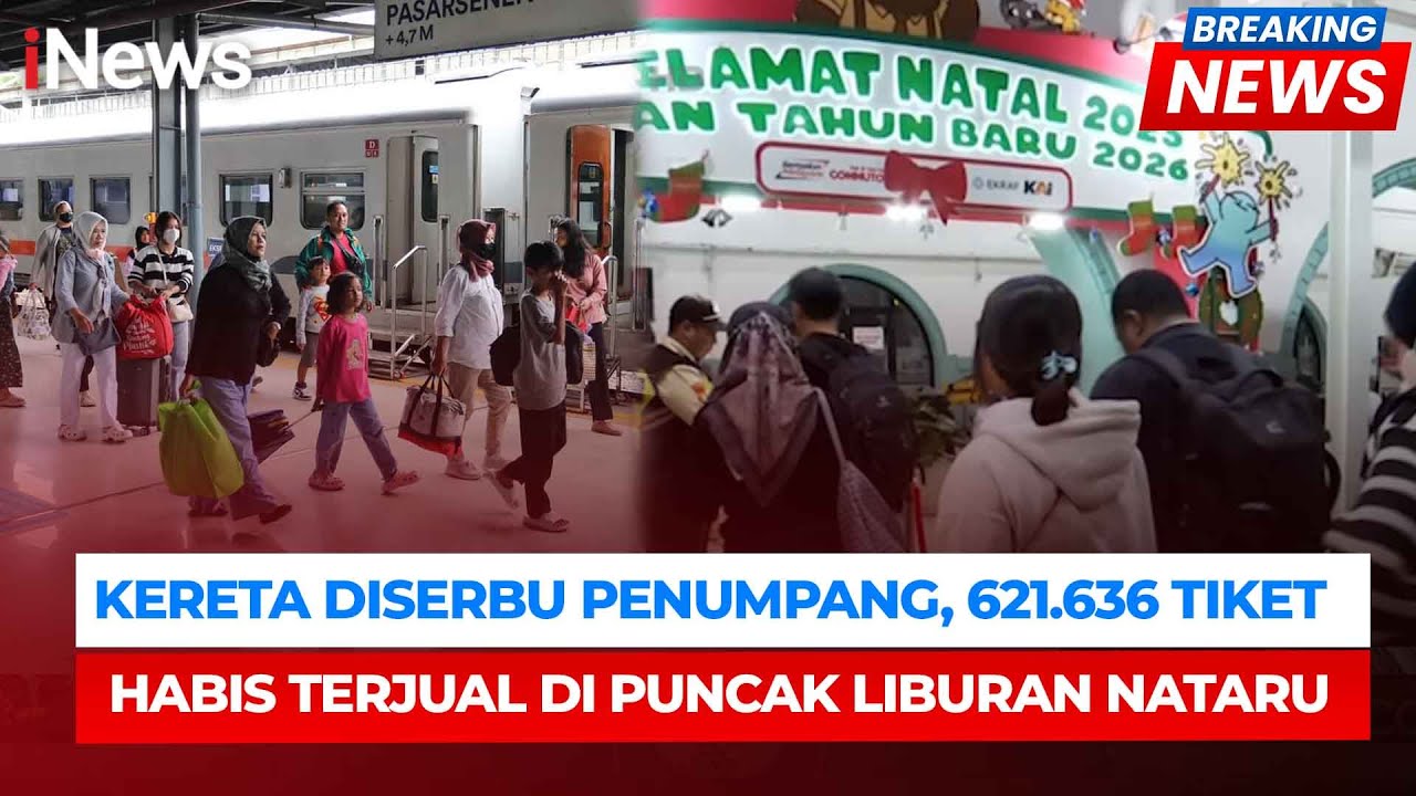 Puncak Liburan Nataru, 621.636 Tiket Kereta Ludes Terjual | Breaking News (24/12)