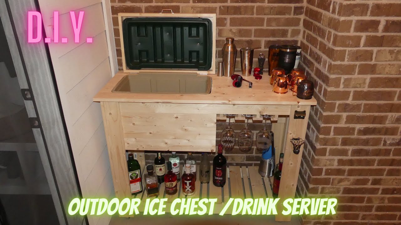 How to build a patio ,deck ,backyard  wood cooler ice chest