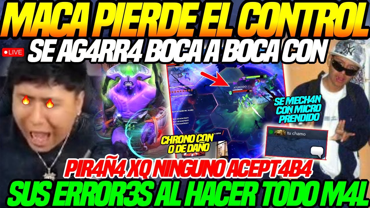 😂kgue de risa😂MACARIUS c AG4RR4 BOCA a BOCA con PIR4Ñ4, NINGUNO queria ACEPT4R sus ERROR3S dota2