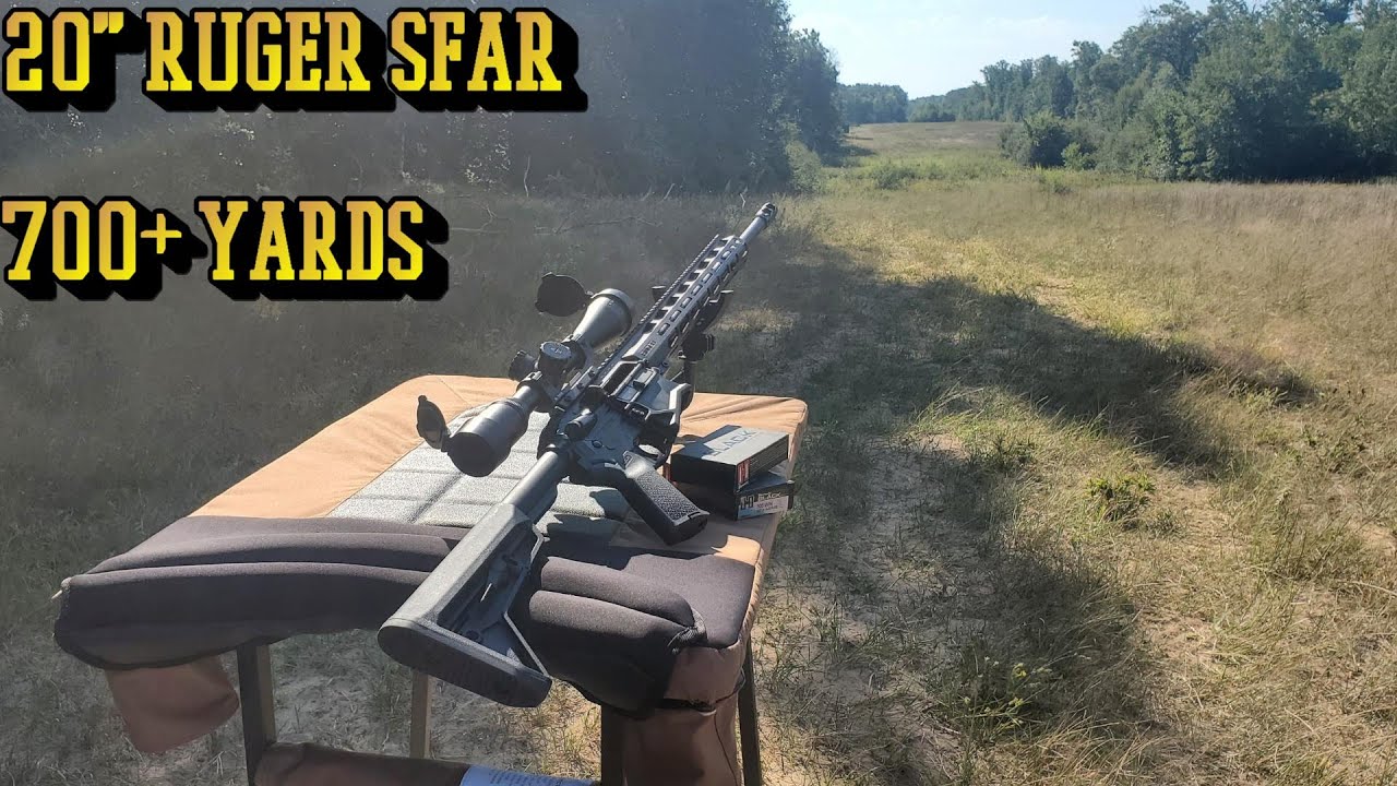 Стрельба из 20-дюймового Ruger SFAR на расстояние более 700 ярдов. HD-версия.