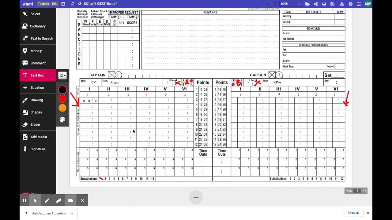 Club volleyball scoring part 3