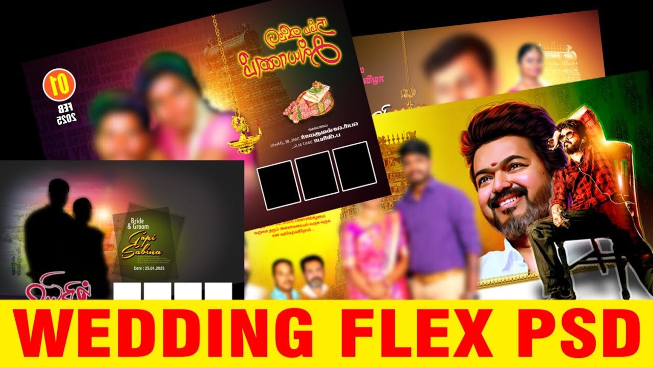 WEDDING FLEX PSD 2024 I D1 GRAPHICS I WEDDING BANNER PSD I PASSWORD:IN VIDEOIPSD LINK:DESCRIPTION