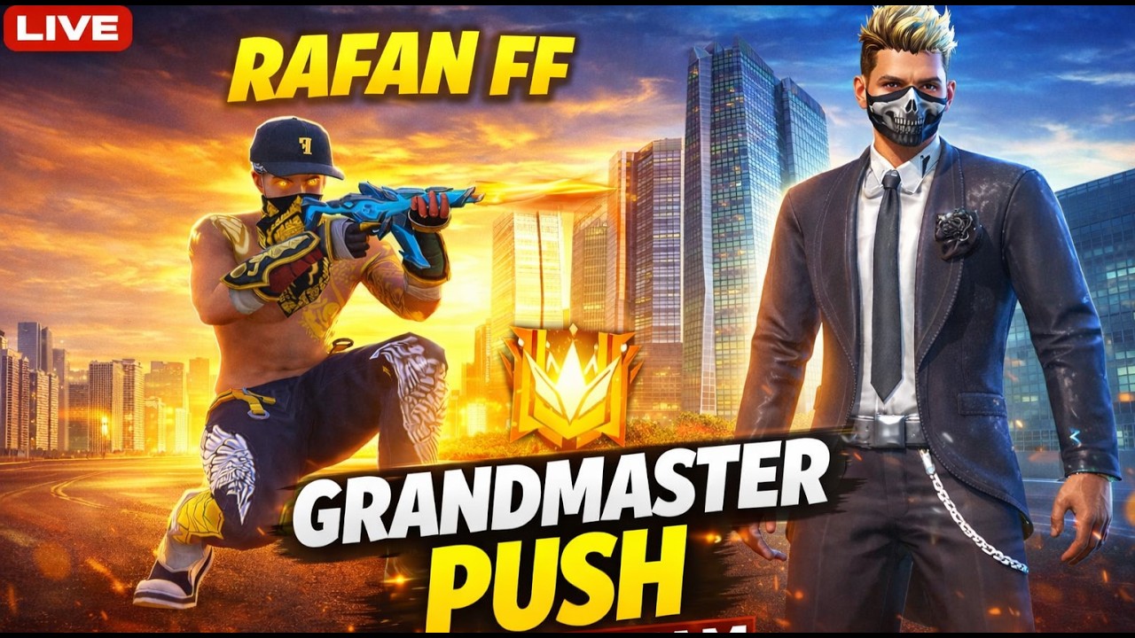 🔴[Live] -Top 1 Grandmaster Rank push 🔥RaFan FF 👺#shorts #livestream