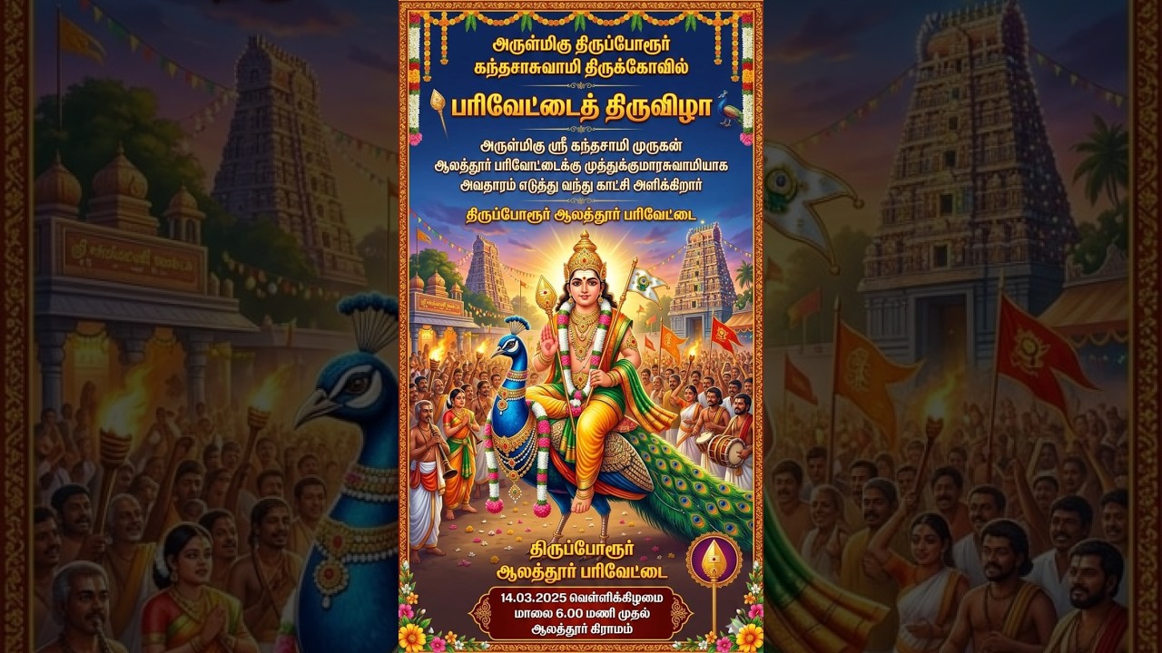 Thiruporur Sri Kanswamy Murugan Alathur Paarivettai 14-02-2026