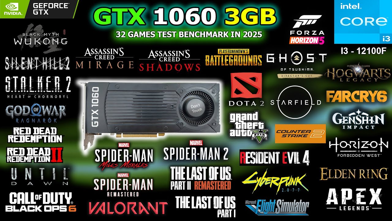 GTX 1060 3GB Tested 32 Games in 2025 // Still Worth and Strong? #gtx1060 #benchmark #gaming #game