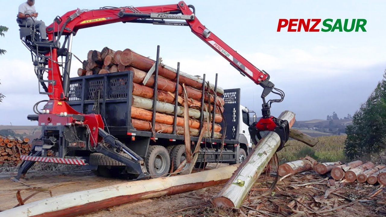 Grua Florestal 9Z em Operação | PENZSAUR