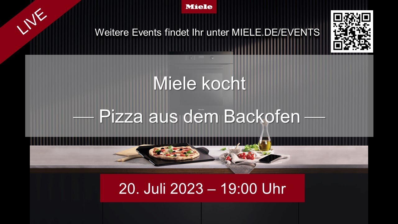 Miele kocht - Pizza aus dem Backofen mit dem Gourmet Back‑ und Pizzastein