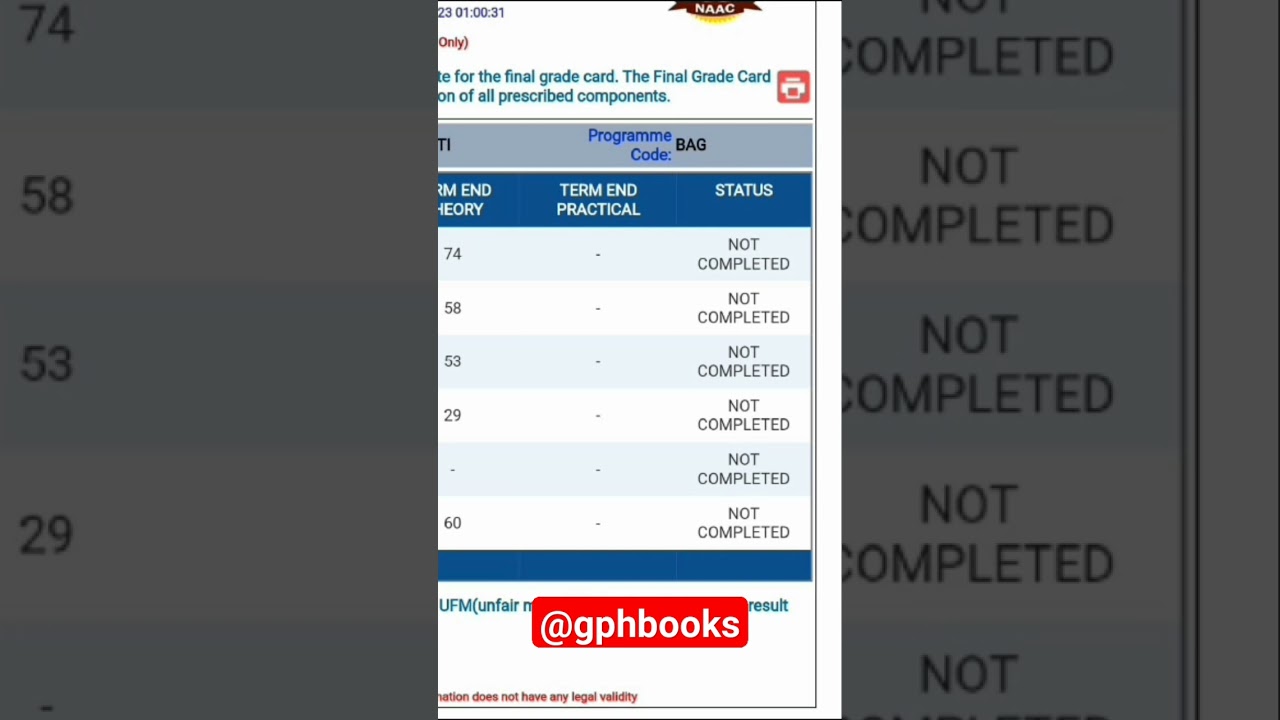 IGNOU Grade Card Status not completed #ignou #shorts #trendingshorts